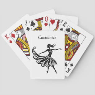 Afrikaanse danser Silhouette Kunst Thunder_Thunder Pokerkaarten