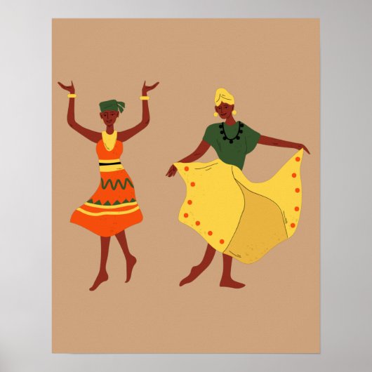 Afrikaanse dansers poster (Voorkant)