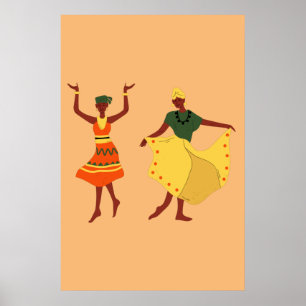 Afrikaanse dansers poster