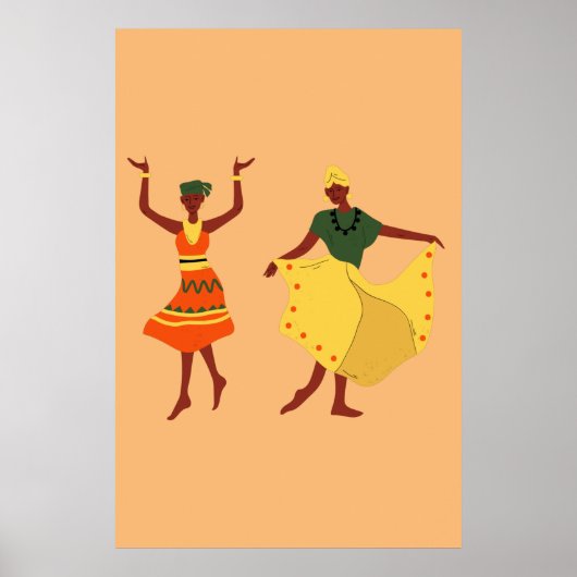 Afrikaanse dansers poster (Voorkant)