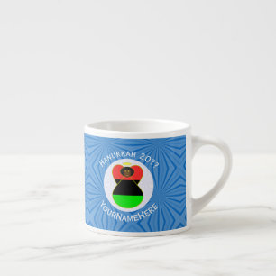 Afrikaanse Diaspora Engel Hanukkah Vlag Gepersonal Espresso Kop
