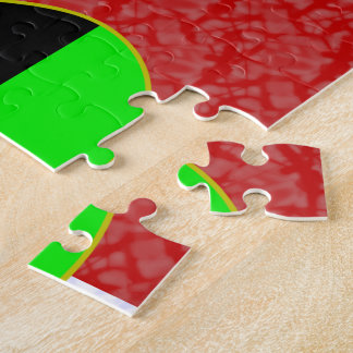 Afrikaanse Diaspora Engel Vlag Rood Wit Gepersonal Legpuzzel