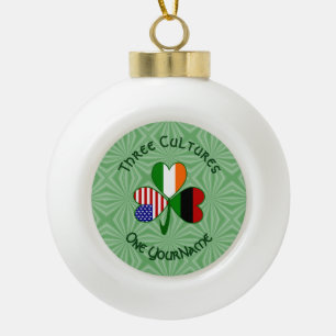 Afrikaanse Diaspora Iers-Amerikaanse Klaver Persoo Keramische Bal Ornament