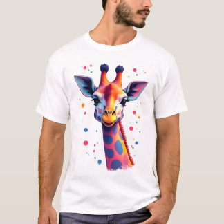 Afrikaanse dier kunst De kleurrijke giraffe voor g T-shirt