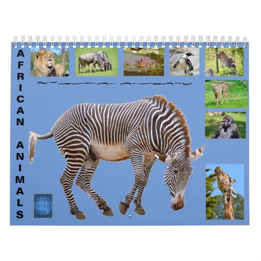 Afrikaanse dieren 12-maandenkalender kalender (Hoes)