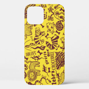 Afrikaanse dieren: Cultureel naadloos patroon. iPhone 12 Hoesje