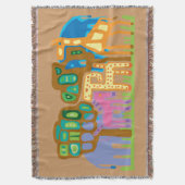 Afrikaanse dieren etnisch volksmodel deken (Voorkant Verticaal)