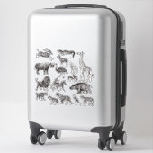  Afrikaanse dieren Illustraties Sticker (Koffer)