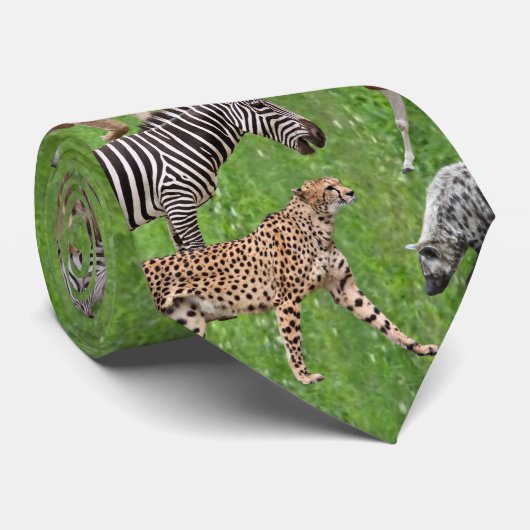 Afrikaanse dieren stropdas (Opgerold)