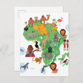 Afrikaanse dierenkaart briefkaart (Voorkant / Achterkant)