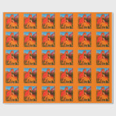 Afrikaanse dierenkunstprint cadeaupapier (Vlak)