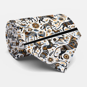Afrikaanse dierenprint Boho Stropdas