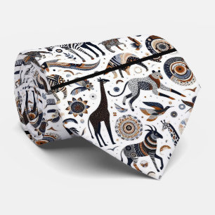 Afrikaanse dierenprint Boho Stropdas