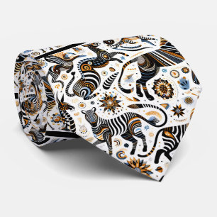Afrikaanse dierenprint Boho Stropdas