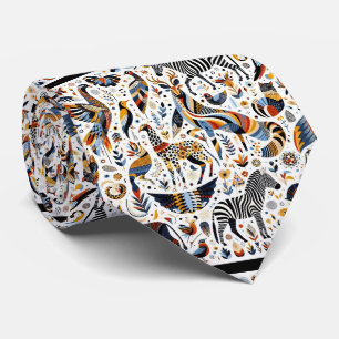 Afrikaanse dierenprint Boho Stropdas