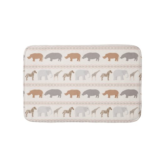 Afrikaanse dierpatronen 1 badmat (Voorkant)