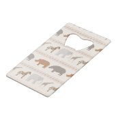 Afrikaanse dierpatronen 1 kredietkaart flessenopener (Achterkant Gekanteld)