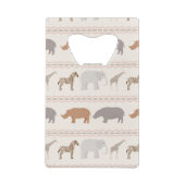 Afrikaanse dierpatronen 1 kredietkaart flessenopener (Achterkant)