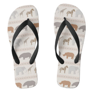 Afrikaanse dierpatronen 1 teenslippers