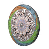 Afrikaanse draaikolk kunst print dartbord (Voorkant Rechts)