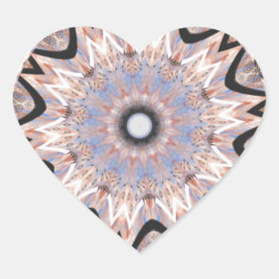 Afrikaanse draaikolk kunst print hart sticker