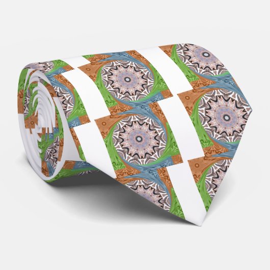 Afrikaanse draaikolk kunst print stropdas (Opgerold)