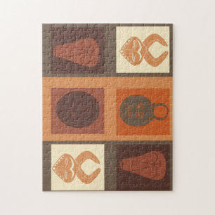 afrikaanse drietasmasker legpuzzel