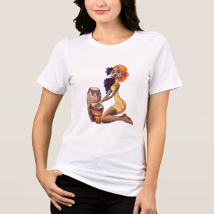 Afrikaanse drummer Tri-Blend shirt