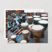 Afrikaanse drums 1 briefkaart (Voorkant / Achterkant)