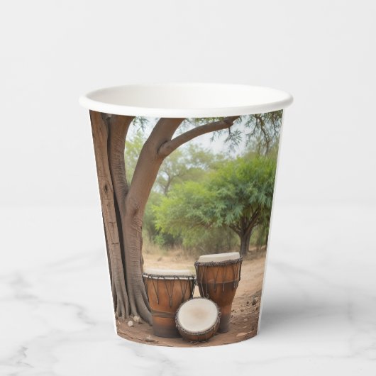 Afrikaanse drums papieren bekers (Voorkant)