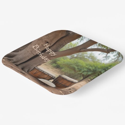 Afrikaanse drums papieren bordje (Gebogen)