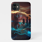 Afrikaanse Electro Style Woman Face Case-Mate iPhone Case (Achterkant)