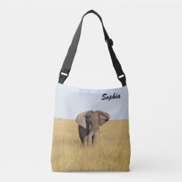 Afrikaanse Elephant Natural Setting Persoonlijke n Crossbody Tas