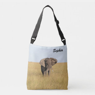 Afrikaanse Elephant Natural Setting Persoonlijke n Crossbody Tas