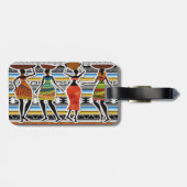 Afrikaanse feast bagagelabel (Achterkant horizontaal)