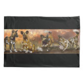 Afrikaanse gekleurde Puppies Kussensloop (Achterkant)