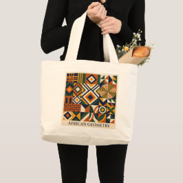 Afrikaanse Geometrie Boodschappentas Grote Tote Bag