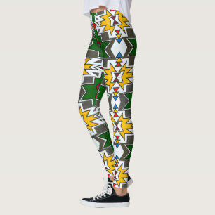 Afrikaanse geometrische print hoge taille workout leggings