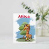 Afrikaanse Giraffe Briefkaart (Staand voorkant)