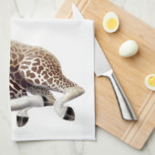 Afrikaanse Giraffe in Rest Kitchen Towel Theedoek (Quarter Fold)