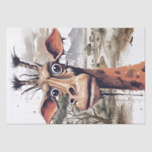 Afrikaanse Giraffe karikatuur Funny Safari Tissuepapier