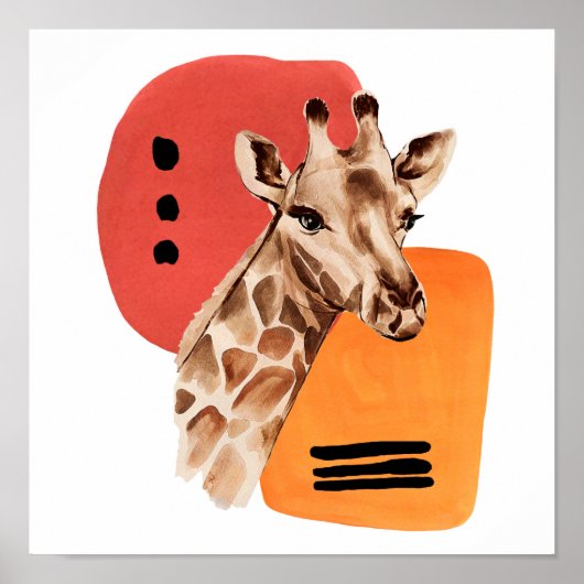 Afrikaanse Giraffe Poster (Voorkant)