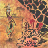 Afrikaanse Giraffe Sticker (Voorkant)