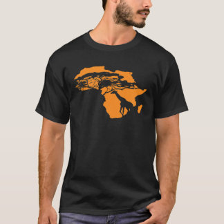 Afrikaanse Giraffe voor ononderbroken reizen in he T-shirt