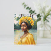 Afrikaanse godin Oshun Orisha Art Briefkaart (Staand voorkant)