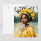 Afrikaanse godin Oshun Orisha Art Briefkaart (Voorkant / Achterkant)