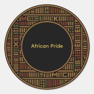 Afrikaanse Goud Kente Patroon Sticker