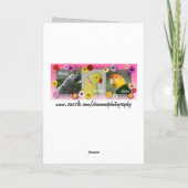 Afrikaanse grijze en geometrische rode rozen kaart (Achterkant)