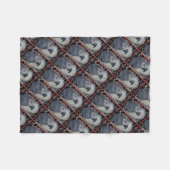 Afrikaanse grijze kerst fleece deken (Voorkant (Horizontaal))