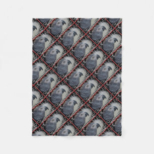 Afrikaanse grijze kerst fleece deken